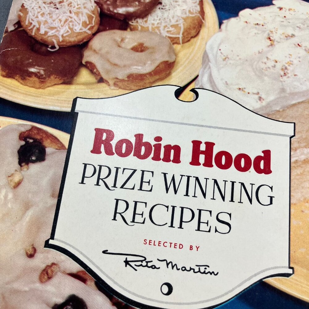 Vtg 1953 Robin Hood Prize Winning Recipes Book Cookbook Color Spiral Bound